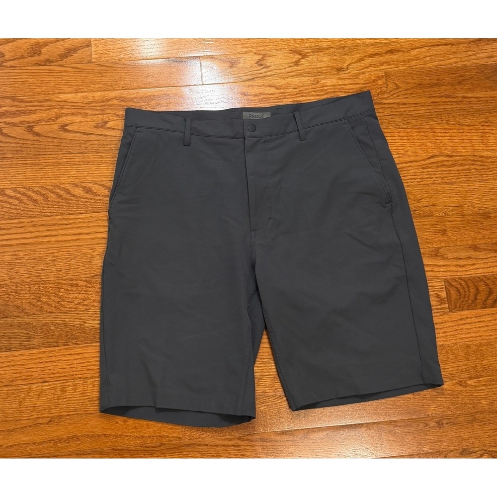 Proof Nomad Shorts‎ Mens 36 GrayStretch DWR Quick Dry Travel Chino Golf Commuter